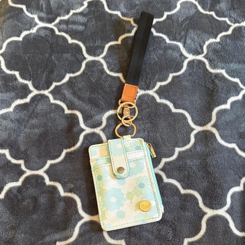 HOLDING HORSES Floral Card Holder with Black Strap